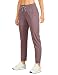 CRZ YOGA Women's Studio Joggers Striped Travel Lounge Pants Drawstring Leg 7/8 Workout Casual Track Pants with Pockets Mauve M