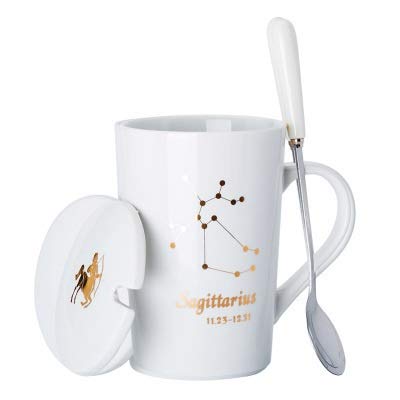 Tasse à eau Sagittaire blanc grand format pour café et thé