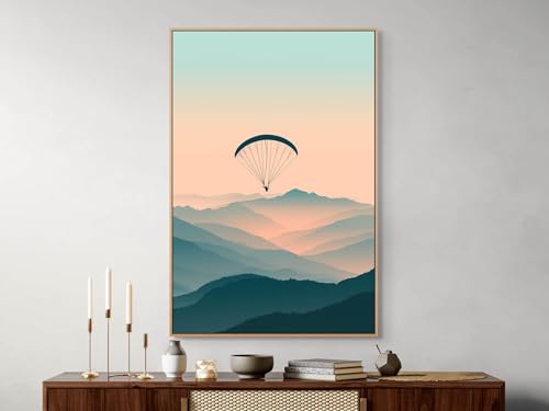 Tableau contemporain parapente pour une décoration de salon apaisante