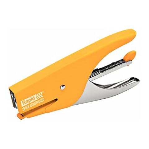 Rapid 10538743 Heftzange S51Soft Grip, Metall, 12 Blatt, gelb Cover