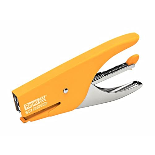 RAPID S51 Supreme Soft Grip - Grapadora con pinza - 15 fg - Amarillo - 10538743