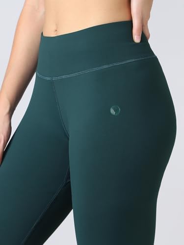 Image of TECHNOSPORT Women's Solid Slim Fit ELASTOPLUS Tights High Waist Polyester Gym Leggings for Yoga Running Workout UPF50+ Anti Odour