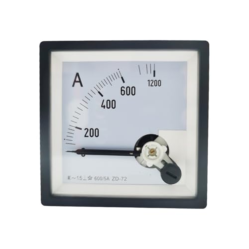 Ampèremètre alternatif AC 72x72mm pour panneau avec cadran analogique interchangeable