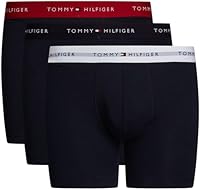 Tommy Hilfiger Herren 3er Pack Boxershorts Briefs mit Logobund, Mehrfarbig (Primary Red/White/Desert Sky), M