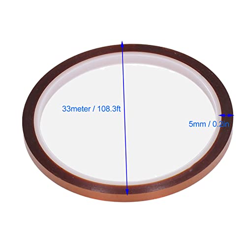 10 Rolls Sublimation Heat Press Tape High Temperature Resistant Heat Transfer Tape 108ft(5mm Width)