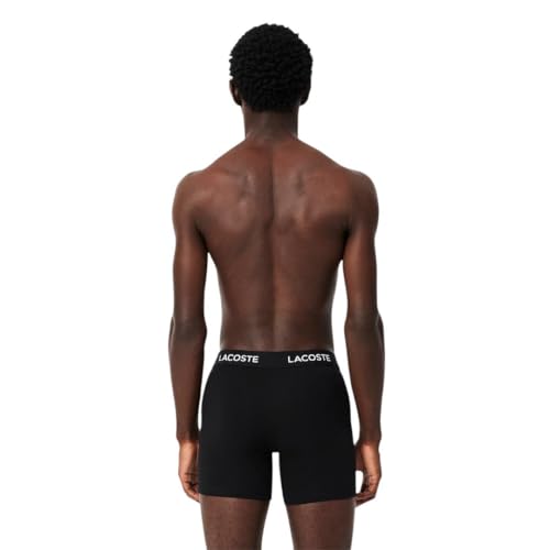 Lacoste mens Cotton Stretch Essentials Boxer Briefs, 5-pack
