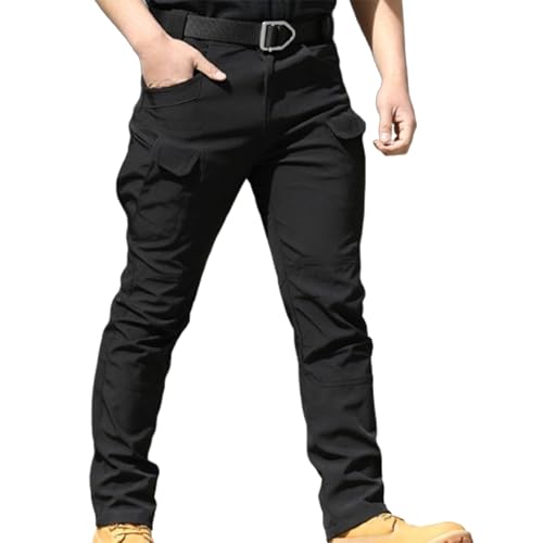 Hulpvktsgiq Men's Casual Cargo Pants Regular Fit Pants Work Trouser Straight Leg Lightweight Jogger Pants Multi Pockets - Main Image