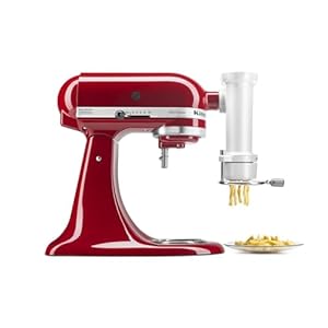 KitchenAid KSMPEXTA Gourmet Pasta Press Attachment with 6 Interchangeable Pasta Plates, White