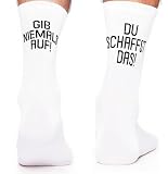 TODO Motivation Socken Herren und Damen - Gib Niemals Auf Du Schaffst Das - Fahrradsocken. Rennrad Socken Du Schaffst Das. Radsocken Lustig (Gib Niemals Auf 43-46)