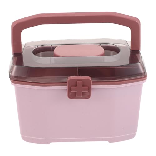 BESTYASH Boîte De Rangement Médicale Portable avec Poignée Organisateur Compartimenté pour Pilules Kit Pharmacie Multifonction pour Maison Bureau Et Voyage Rangement Facile Et Accessible