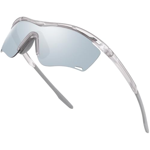 Image of BIRCEN Mens Polarized Sunglasses for Sports: TR90 Lightweight Sun Glasses Wrap Around Shades for Fishing Driving Cycling