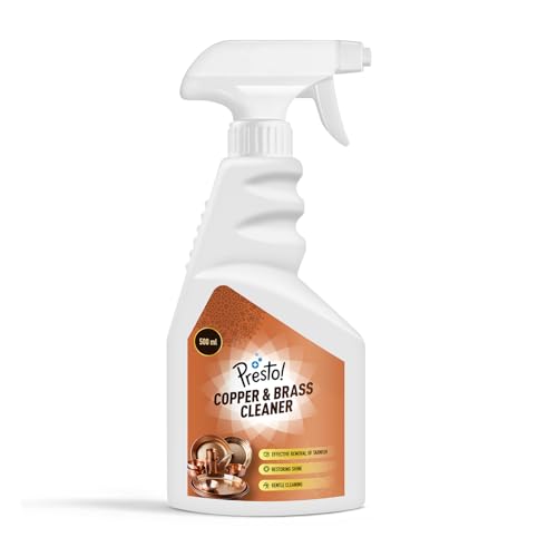 Image of Amazon Brand - Presto! Copper & Brass Cleaner Spray | 500 ml | For Fixtures, Utensils, Artifacts & Jewelry