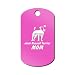 Jack Russell Terrier Mom Engraved Keychain/GI Tag Mister Petlife JRT Parson Hot Pink