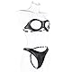 Kutocesy Leder Dessous Set Damen Unterwäsche Sexy Erotisch Verstellbarer Tanga Und BH Frauen Für Sex Extrem Fetisch Fesselset