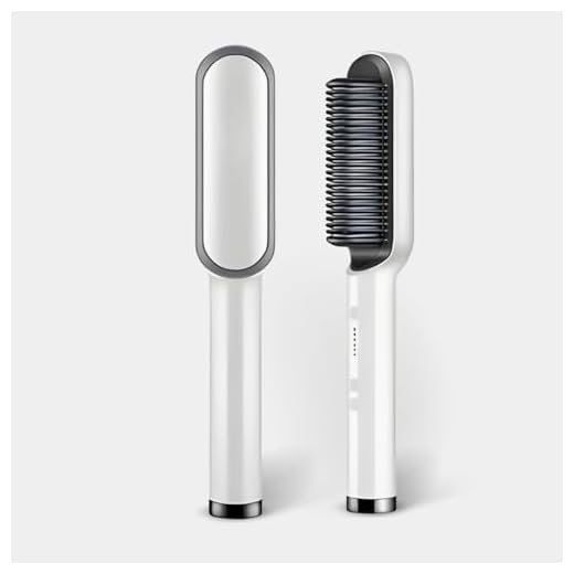 Escova Alisadora De Cabelo Escova Elétrica Alisadora E Modeladora De Cabelo Secadora Profissional 3 em 1 (BRANCA) - YODHE