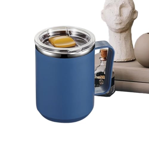 Vaso De Café De Metal: Recipiente Para Beber Con Retención De Calor, Taza Con Asa | Mantenimiento De Temperatura De Doble Pared Configuración Del Equipo De Hidratación Colección De Marco Con Agarre De