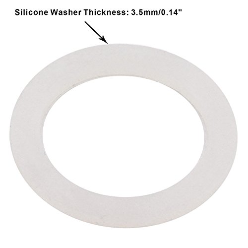 DERNORD Silicone Washer Gasket Sealing O-Rings, 41mm / 1.6 (Pack of 2)