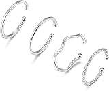 ♥ANILLOS APILABLES♥ Puede apilarlos o usarlos solos, diferentes combinaciones combinan con sus diferentes estilos de uso. Tamaño ajustable, asegúrese de que cualquier dama pueda disfrutar de este conjunto de anillos de moda, haga su vida más colorida.