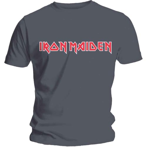 Iron Maiden Classic Logo t-shirt homme vêtement rock noir Rock Off