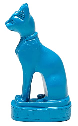 Estatua Mini Bastet Diosa Egipcia Azul 3 pulgadas miniatura 2