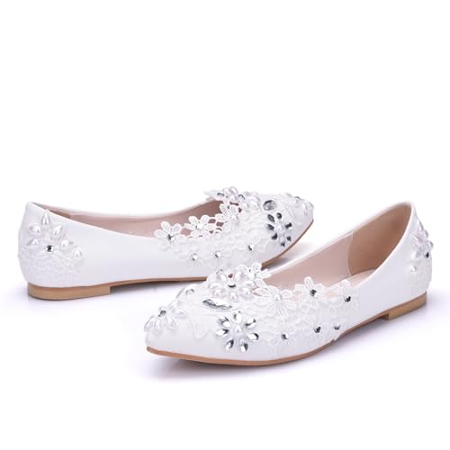 Shoes for Women Ballet Flats Applique Wedding Ballerina Shoes Comfort Slip on Shoes Dressy2