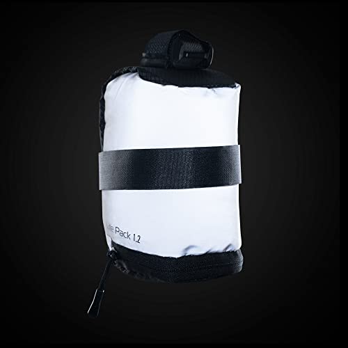Oxford Lite Pack 1.2 Bicycle Saddle Bag. Reflective, Grey/Black, 1.2l - Image 3
