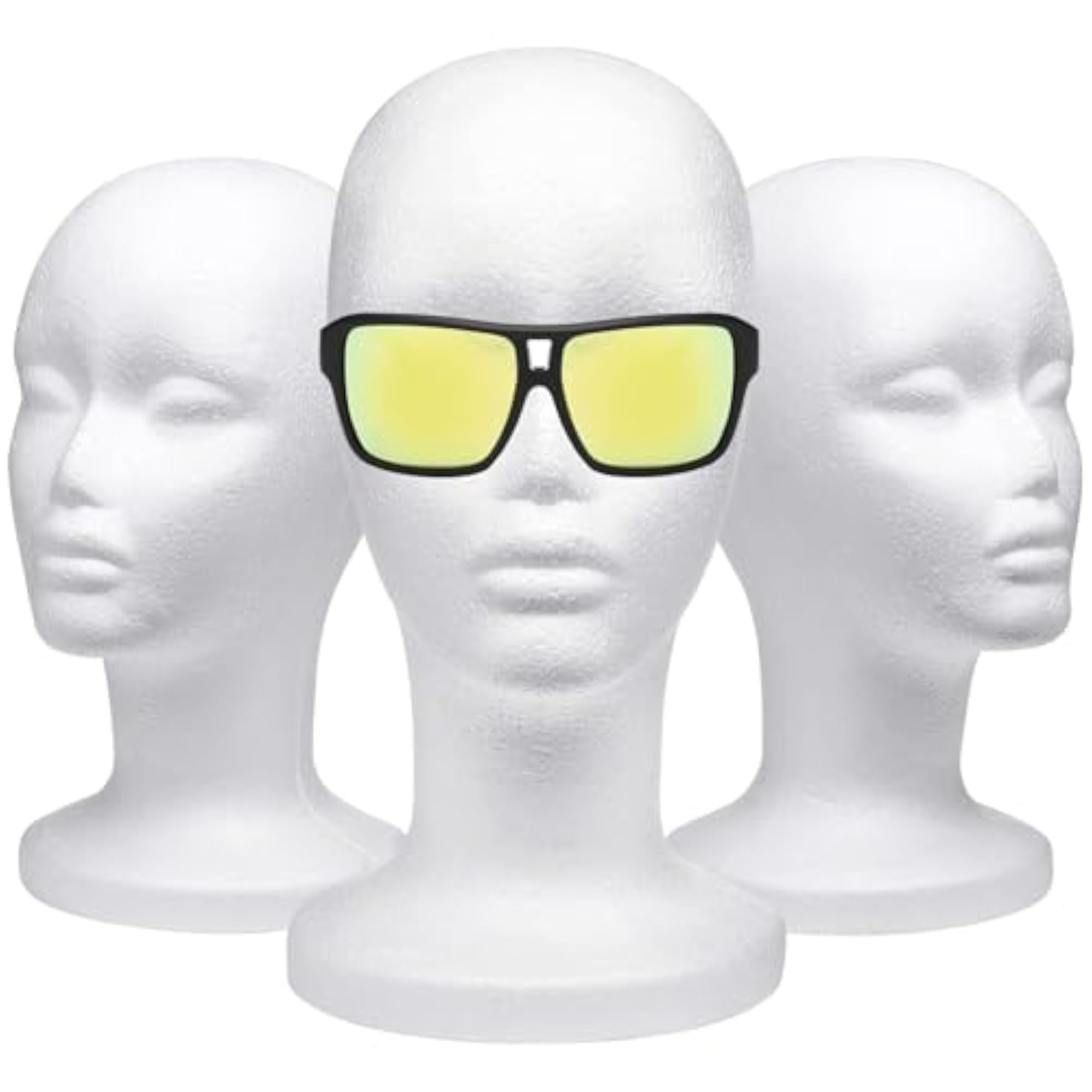 2 Pack 12 Inch Styrofoam Head for Wigs Display