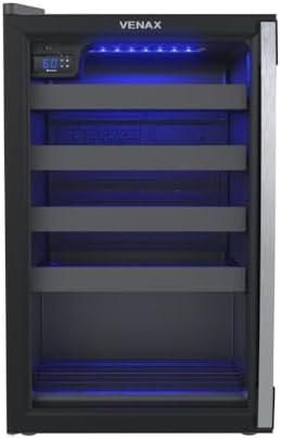 Adega Piubella 100 para 24 Garrafas Preto Porta Invertida 220 V