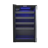 Adega Piubella 100L - 24 Garrafas - Preto Fosco - Venax - 220v - Porta Invertida