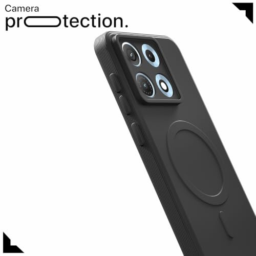 Image of Outlouders Back Cover for Motorola Moto Edge 70 Max 5G | Soft Matte Silicone | Slim Fit | Magnetic-Safe Logo Design (Magnetic-Safe Not Compatible) | Shockproof | Camera Protection Bumper Case (Black)
