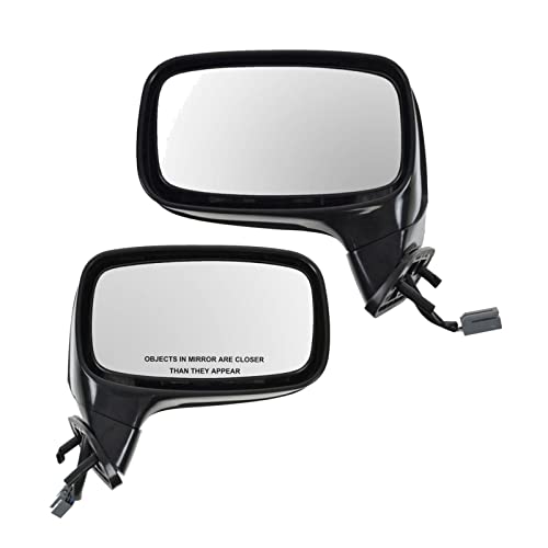 Driver & Passenger Side Door Mounted Mirror Set Compatible with 1987-1993 Ford Mustang FO1320260 FO1321257