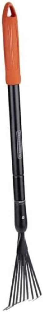 BLACK+DECKER Laubrechen BXGTTO7050 – Regolabile da 77 a 110 cm – Rastrello – Rastrello – Resistente alla ruggine – Nero/Arancione