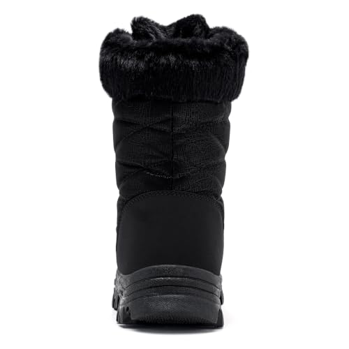 Image of HOBIBEAR Kids Winter Snow Boots Waterproof Outdoor Warm Faux Fur Lined Shoes
