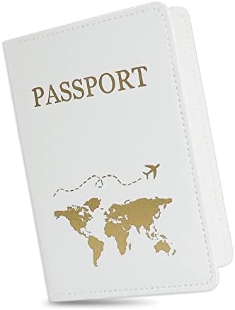 Grantop Passport Holder, PU Leather Passport and Card Holder Cover, Passport Holder Travel Wallet Case Organizer for Passport Ticket Card (Pink, 1 PCS)
