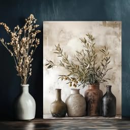 Tableau de style japonais avec branches d'olivier pour créer un salon de thé zen