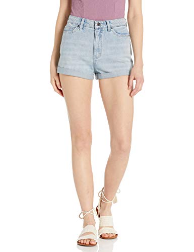RVCA Women Hi Roller High Rise Denim Short White 25