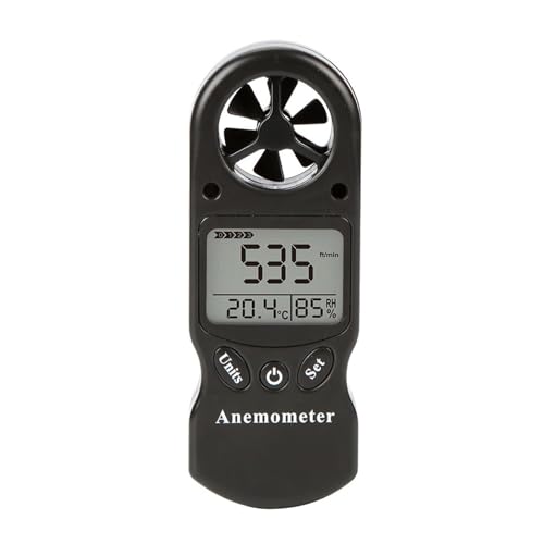 Anémomètre multifonction TL-300 avec hygromètre et thermomètre LCD noir