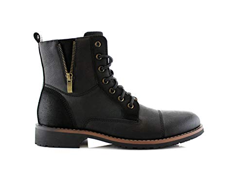 Ferro Aldo Reid MFA808561B Mens Casual Cap Toe Boot Motorcycle Zipper Boots Men2