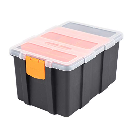Sarngk F-156D PortÁTil Caja De Piezas De Herramientas De PlÁStico Maleta Caja De Herramientas Para Electricistas Caja De Herramientas De Almacenamiento Almacenaje Maleta Soporte De Caja