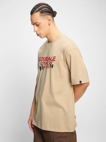 Image of Bewakoof X Star Wars Stormtrooper Men's Cotton Graphic Print Oversized Fit Half Sleeve Round Neck T-Shirt | Casual Wear | Street Wear | Oversized t Shirt for Men Cotton | Baggy