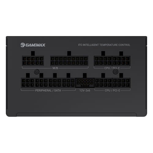 GXPRO 750G Alimentatore PC 750W completamente modulare, ATX3.1 PCIe5.1 con connettore 12V-2x6, 80 Plus Gold, 105°C Condensatori giapponesi, 7 circuiti di protezione, 10 anni di garanzia, nero - Alimentatore - Immagine 3