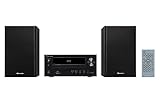 Pioneer X-HM26D Microsystem mit Zweiwege-Boxen (15 W/Kanal, Bluetooth, FM-Radio, DAB+, CD-MP3-USB, Fernbedienung, Timer- und Weckfunktion) Schwarz