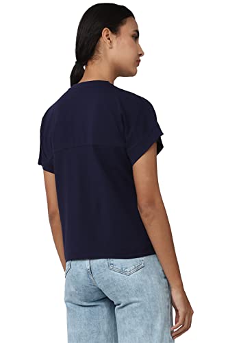 Image of Van Heusen Women's Cotton Regular Fit Half Sleeve Crew Neck Casual Regular Comfort Fit T-Shirt