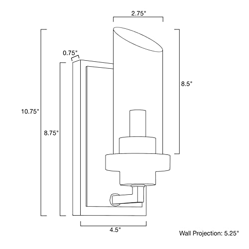 Kira Home Sierra 11" Modern 1-Light Wall Sconce + Clear Glass Shade, White Ash Wood Style + Galvanized Steel Finish #TOP5