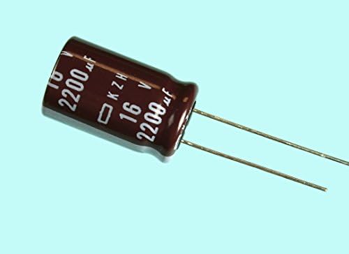 (CO #34) 4pcs Nippon Chemi-Con KZH 2200uF 16v 105c Radial Electrolytic Capacitor, Low ESR