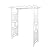 Pearington 10-00005 Arched Trellis Garden Arbor, White