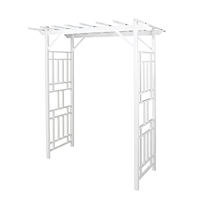 Pearington 10-00005 Arched Trellis Garden Arbor, White