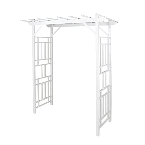 Pearington 10-00005 Arched Trellis Garden Arbor, White #TOP22