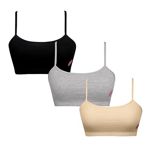 Image of Sillysally Pack of 3 Girls Beginners Bra | Sport Bra Non Padded Non Wired /Double Layered Fabric /Combo Set
