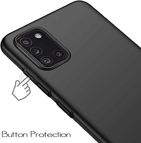 Image of Mobile Back Cover Case for Samsung Galaxy A31, Sm-A315G /Ds, Sm-A315F /Ds (Silicone Case|CameraProtection|Black SC1510)